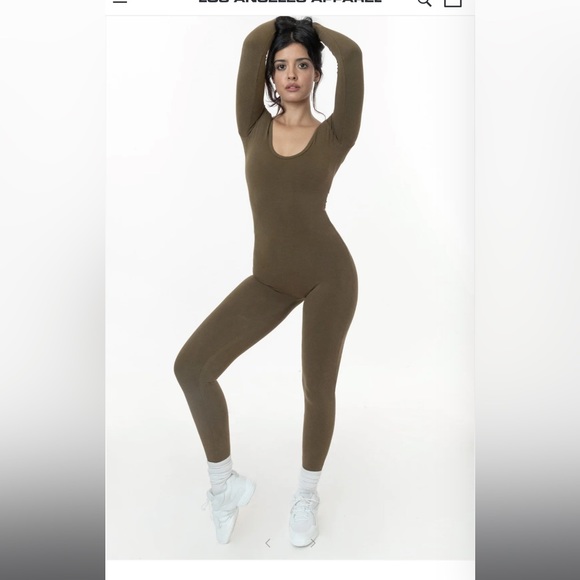 Garment Dye Long Sleeve Unitard - Picture 1 of 5